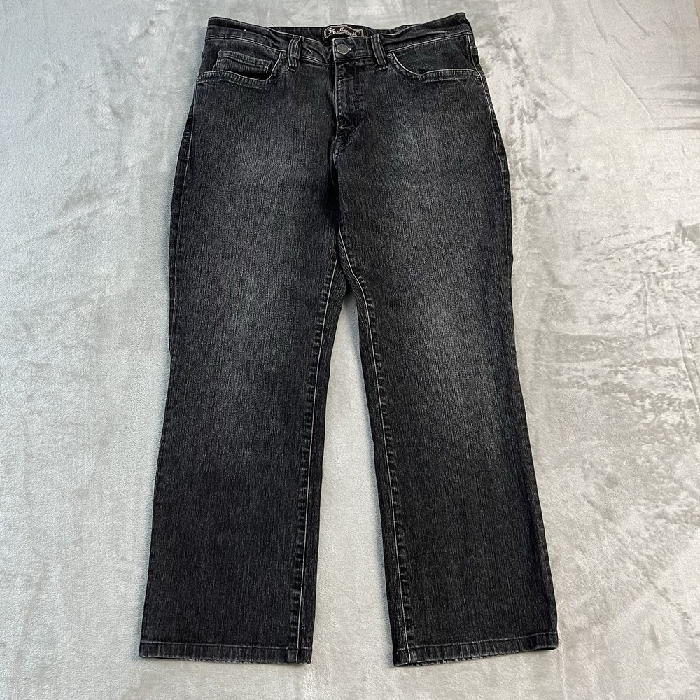 34 Heritage Charisma Jeans Mens 35x30 (33x27) Black Wash Stretch Straight Denim